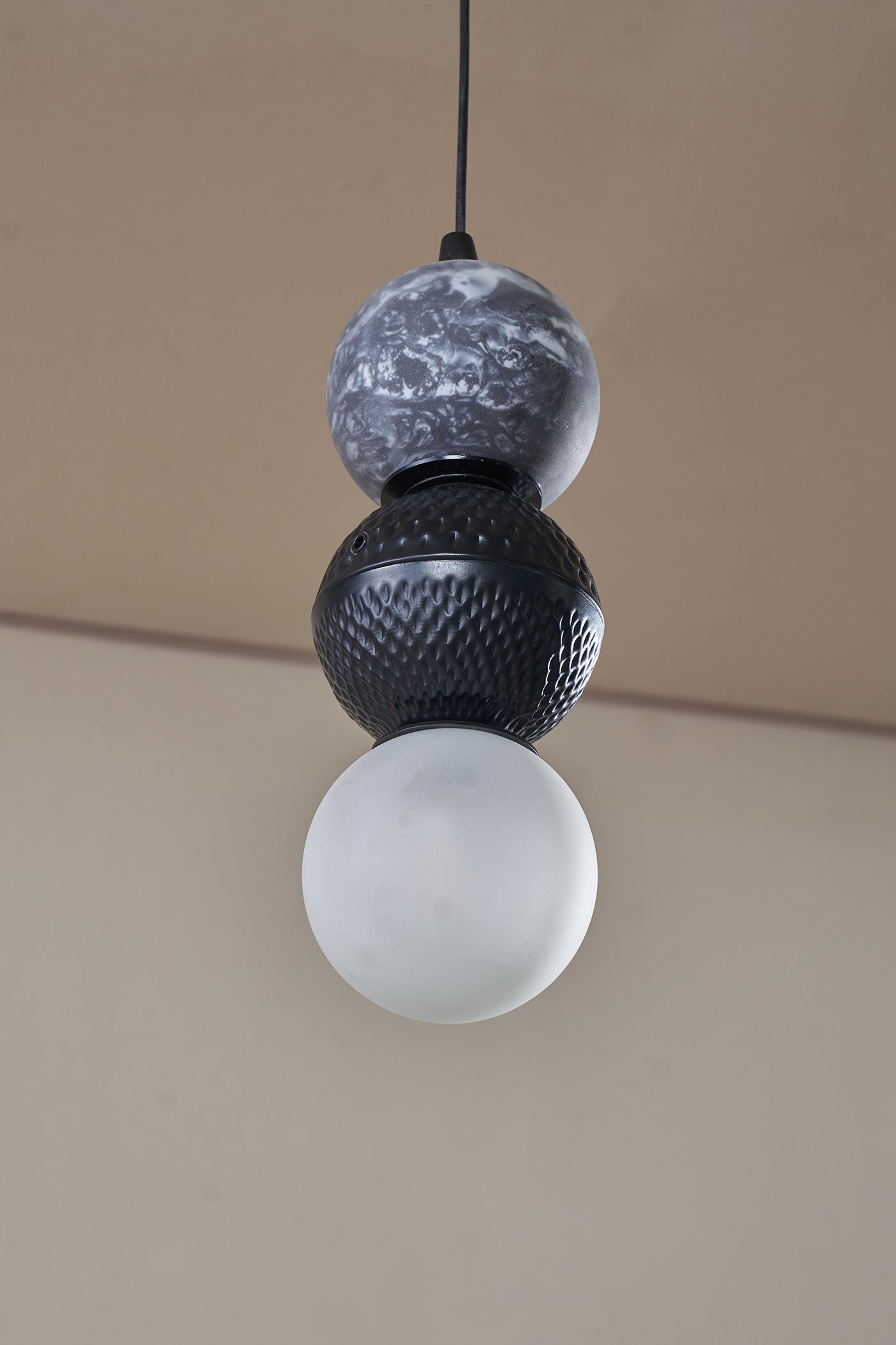 Lagori Black Marble Painting Hanging Lamp