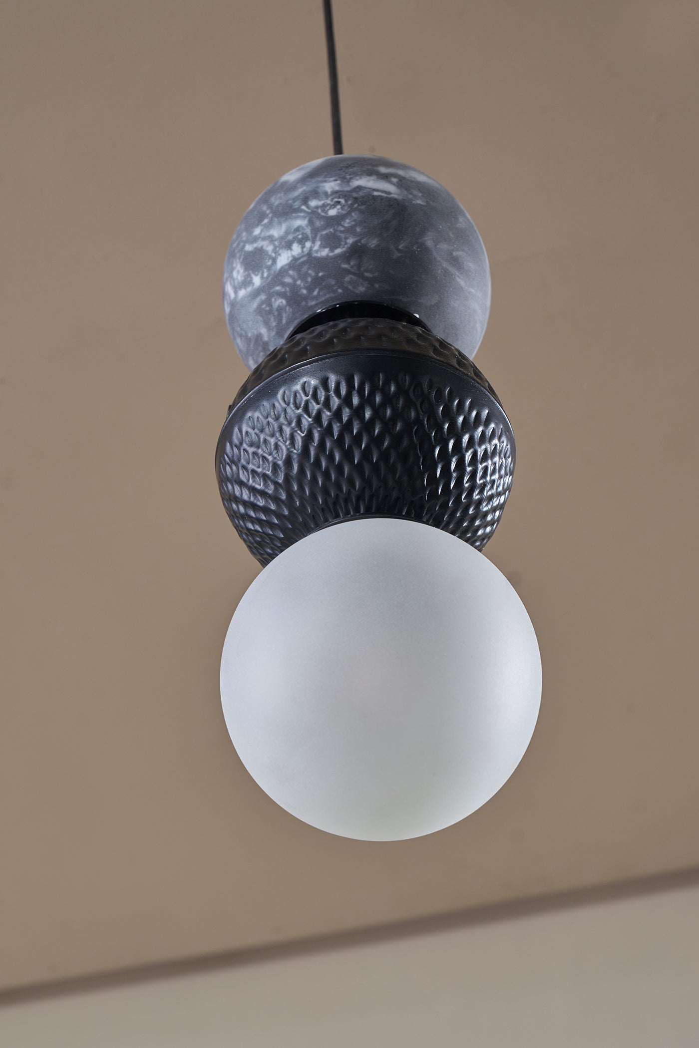 Lagori Black Marble Painting Hanging Lamp