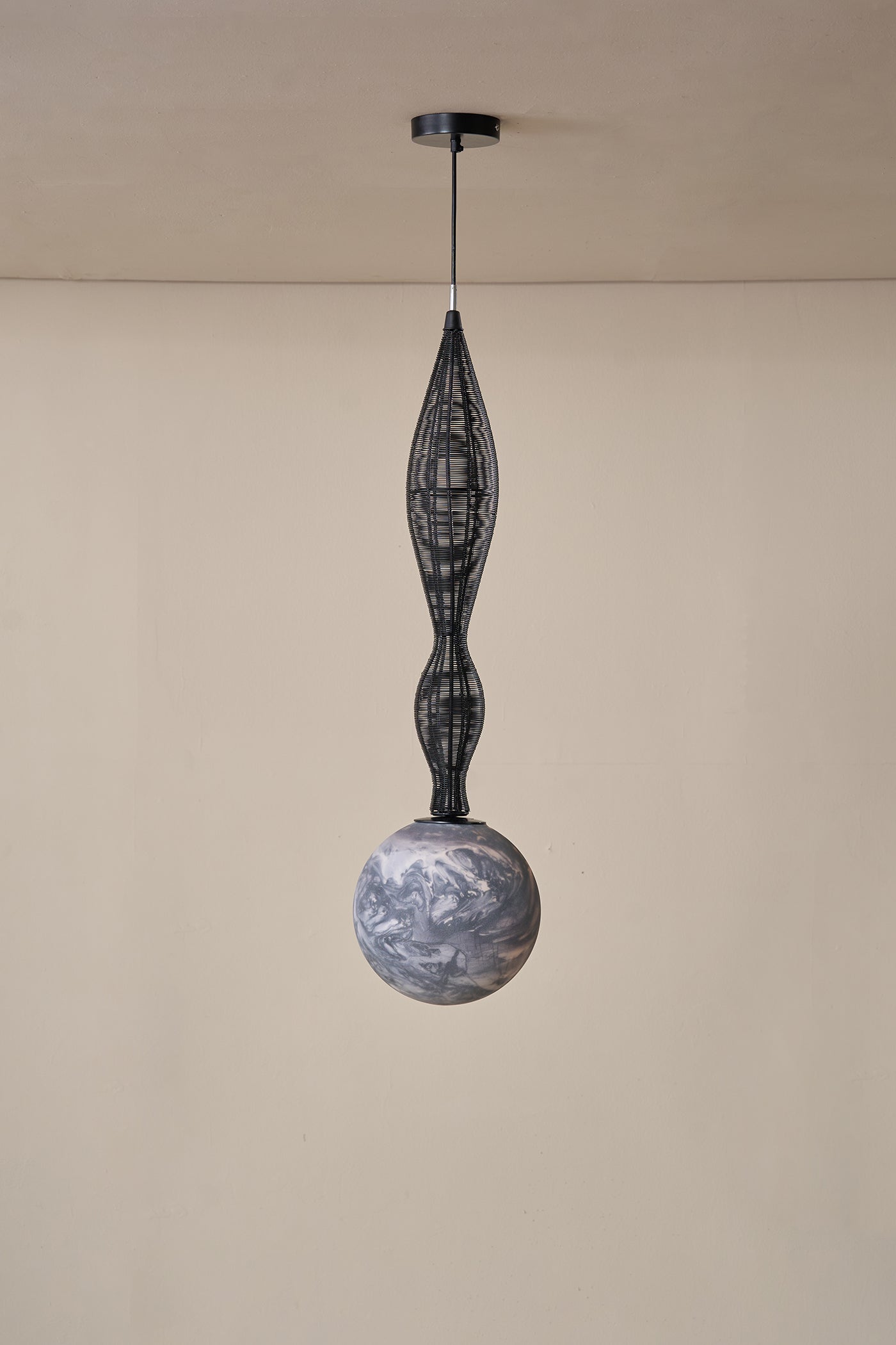 Dawn Small Black Hanging Lamp