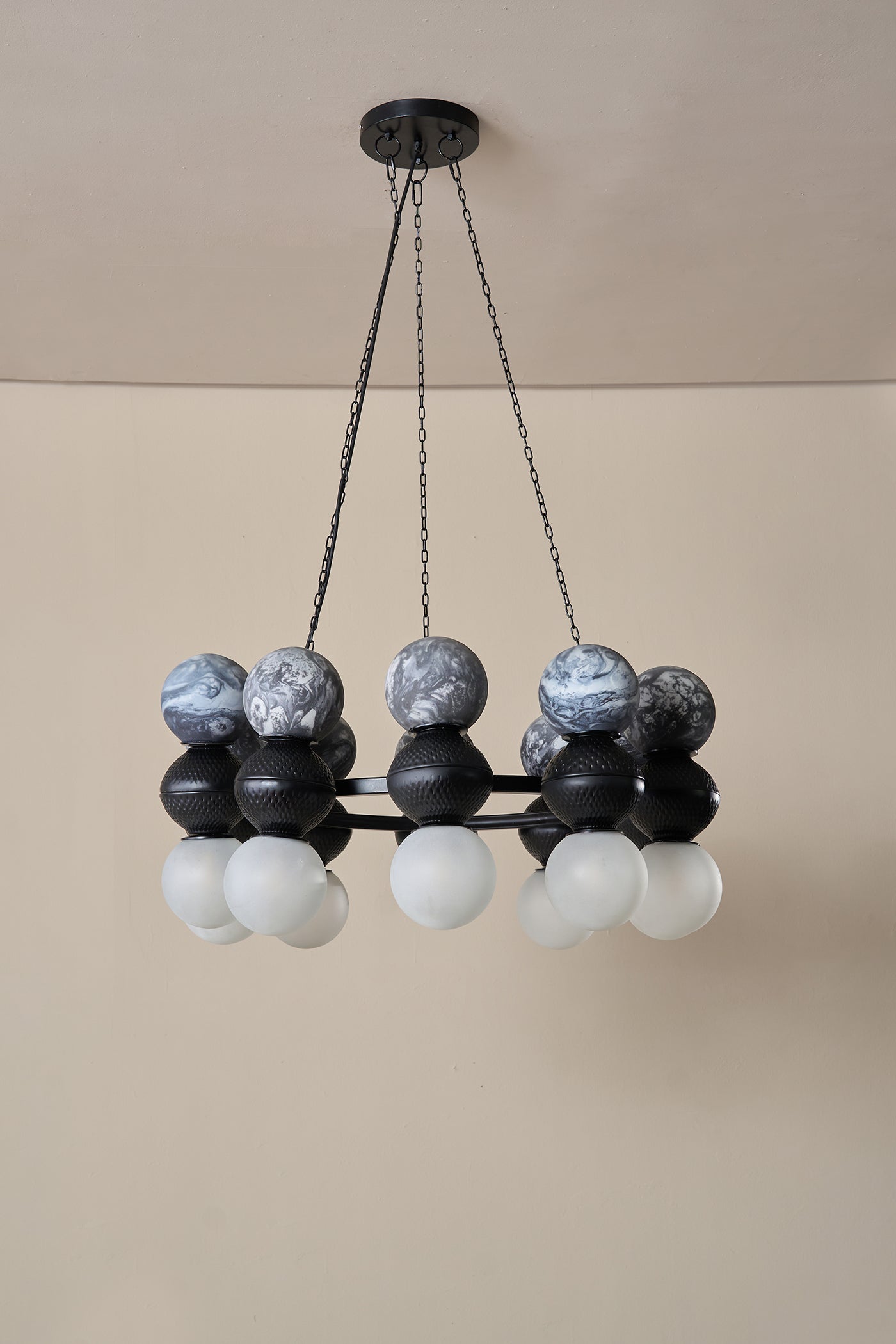 Lagori Black Marble Painting Chandelier
