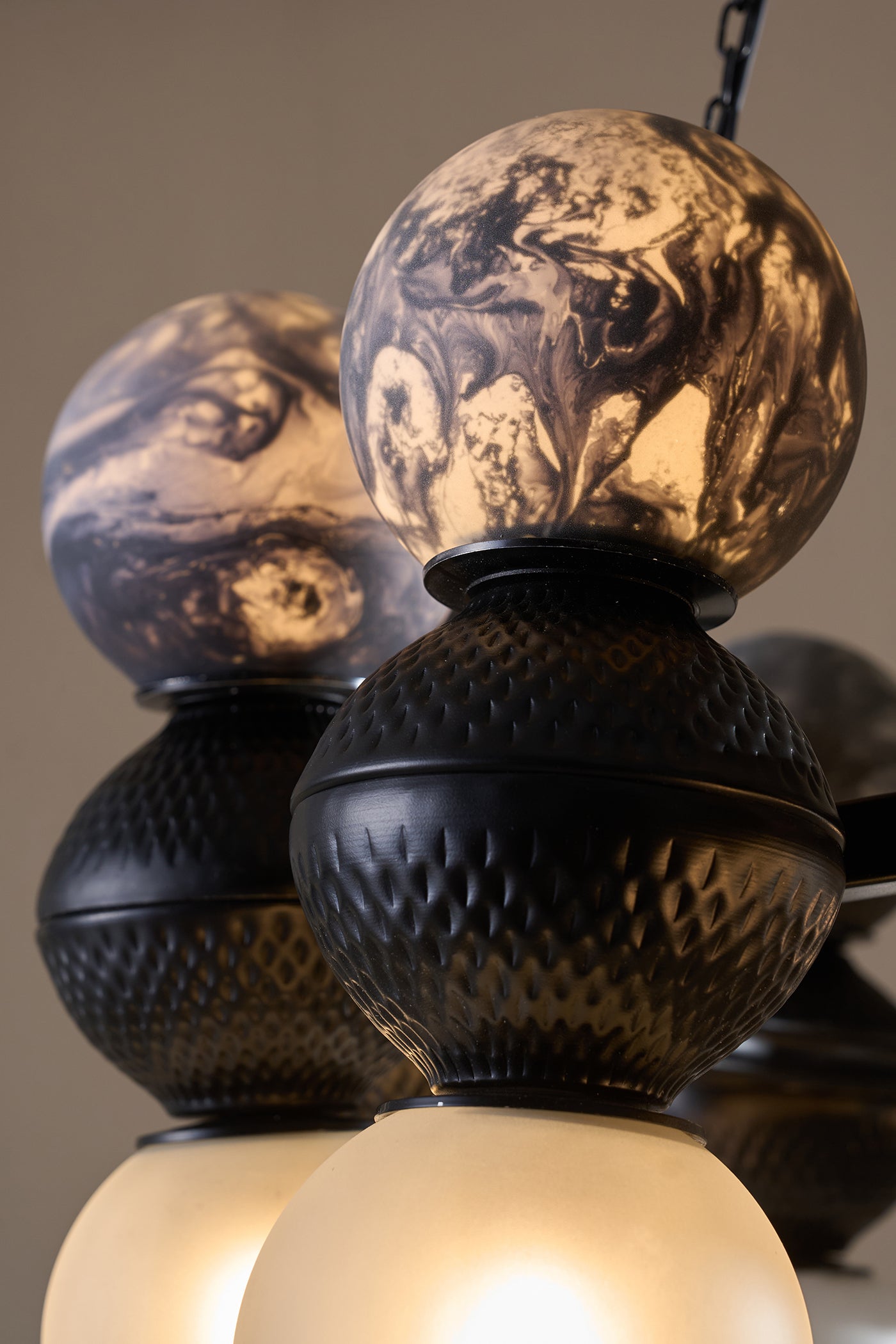 Lagori Black Marble Painting Chandelier