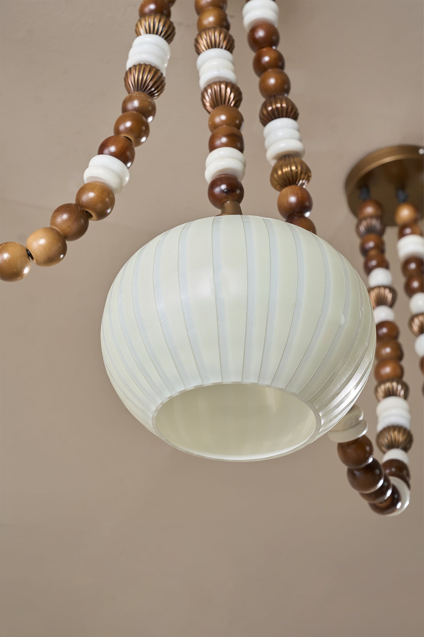 Dhara White and Gold Chandelier