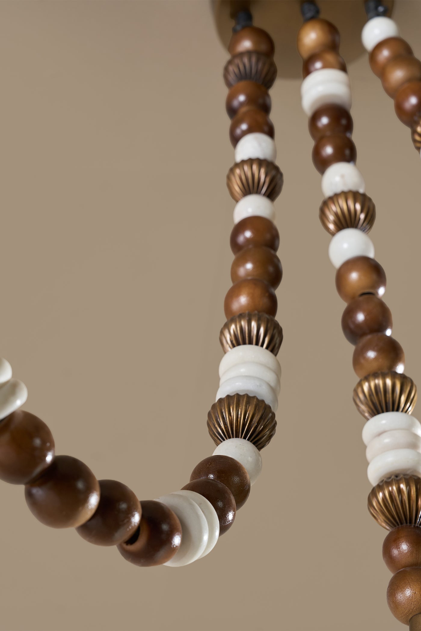 Dhara White and Gold Chandelier