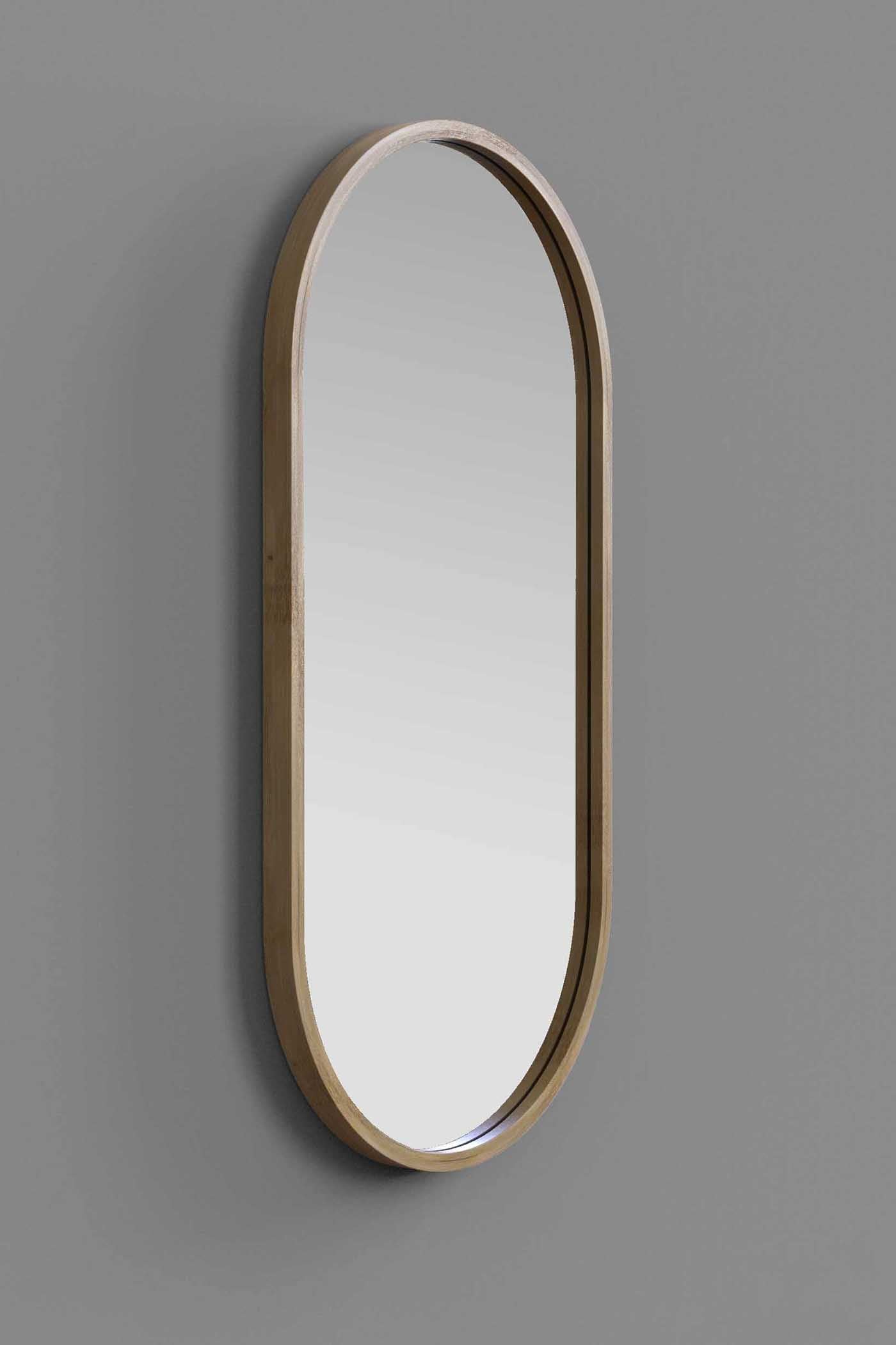Mianzi Bamboo Mira Oval Mirror (Large)